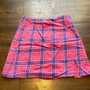 Plaid mini skirt